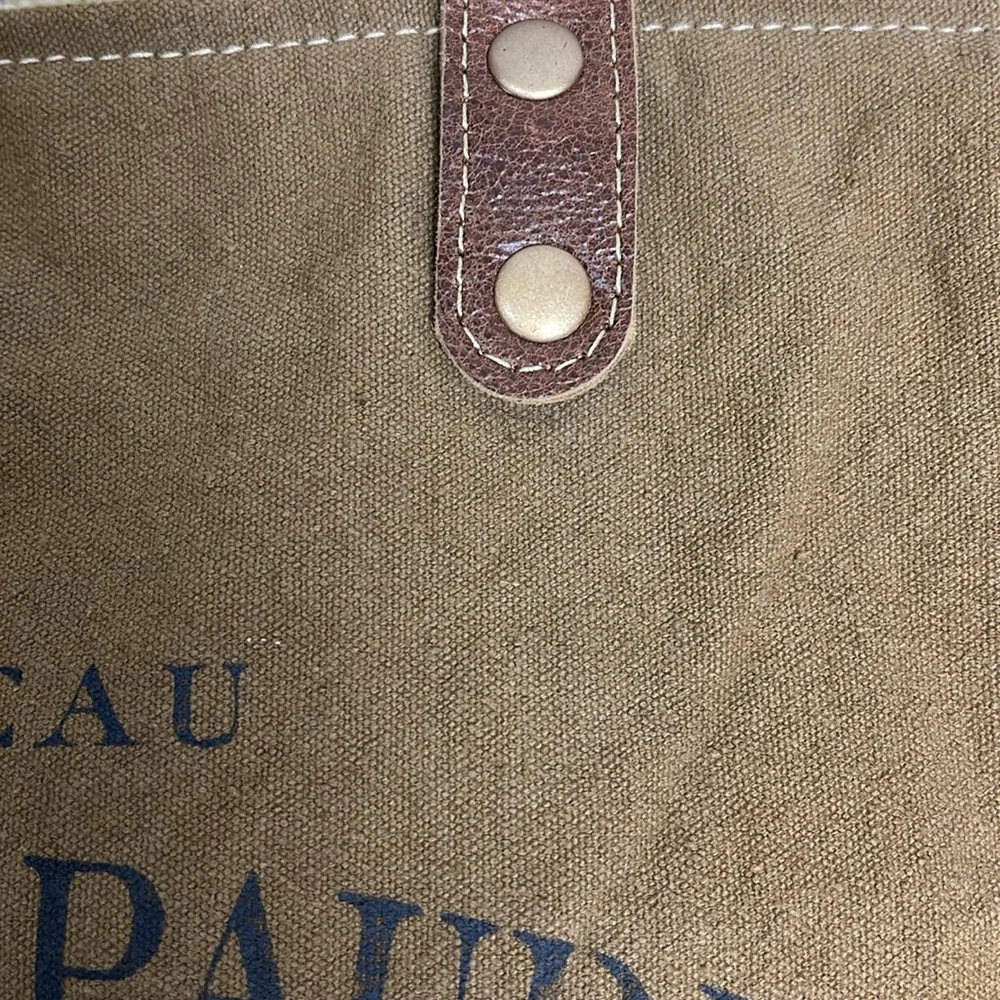 Myra Pasban Tote Bag canvas vintage looking La Couspaude French Wine Boho - Picture 9 of 10